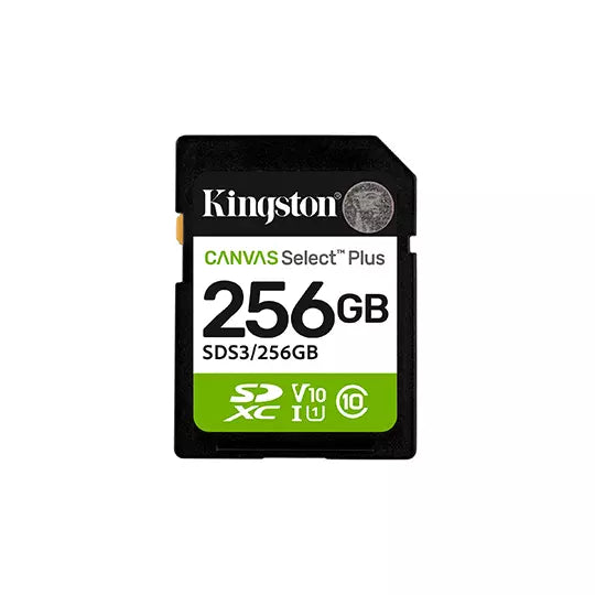 SDXC MEMORIA KINGSTON 256GB Canvas Select Plus Gen3 150MB/s C10 UHS-I U1 V10