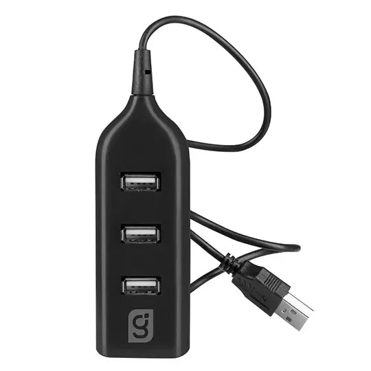 Mini hub GREENLEAF 4 puertos USB color n egro