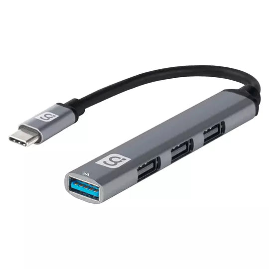 Hub entrada C GREENLEAF 4 puertos USB 3. 0 plateado
