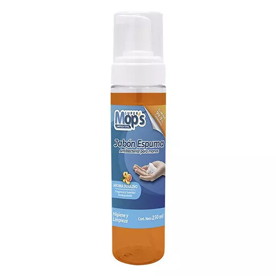 Jabón espuma manos antibacterial SUPERMO PS, aroma durazno, dispensador 250 ml