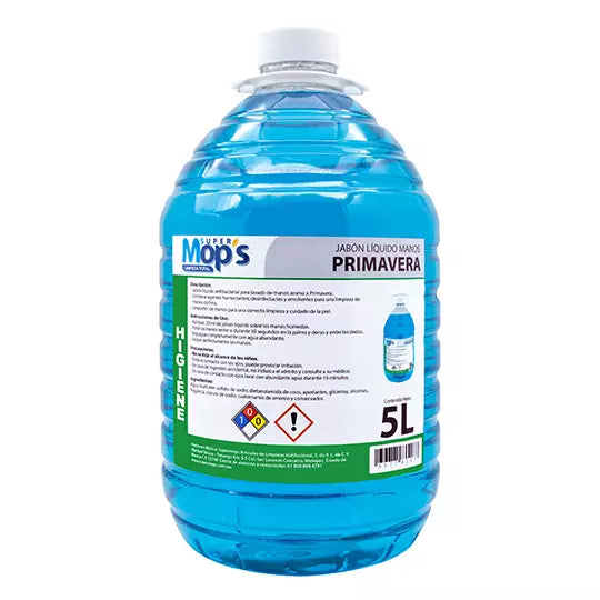 Jabon para manos Super mops aroma primav era 5 Lt.