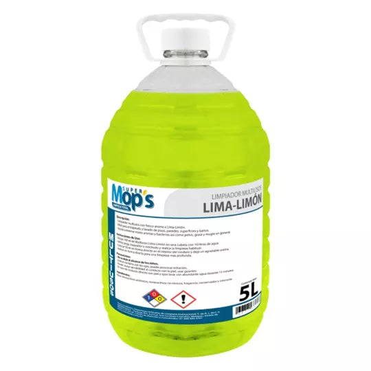 Limpiador multiusos Super mops aroma lim a limon 5 Lt.