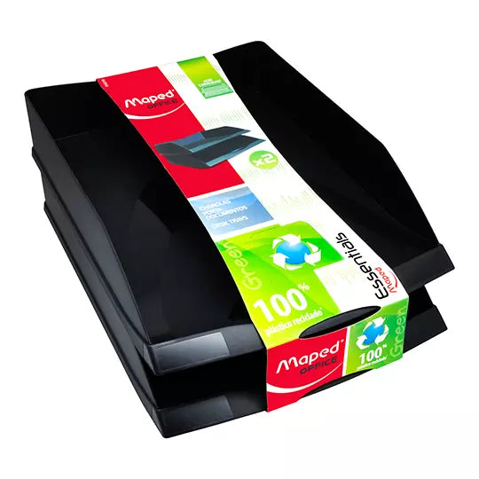 Charola essentials green negra Maped jue go con dos charolas
