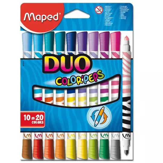 Plumones de colores duo Maped con 10 pie zas colorpeps duo colors