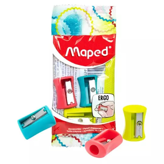 Sacapuntas vivo Maped 1 orificio 3 pieza s colores surtidos