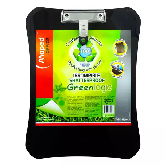 Clipboard plástico greenlogic Maped col or negro