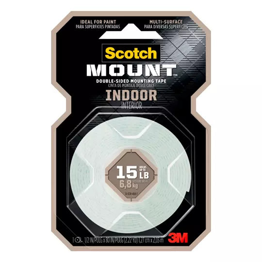 Cinta montaje doble cara 3M Scotch Mount 110H Indoor 12.7 mm x 2.03 m 1 pieza