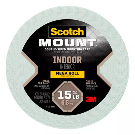 Cinta montaje doble cara 3M Scotch Mount 110H-LONG Indoor 19 mm x 8.9 m 1 pieza