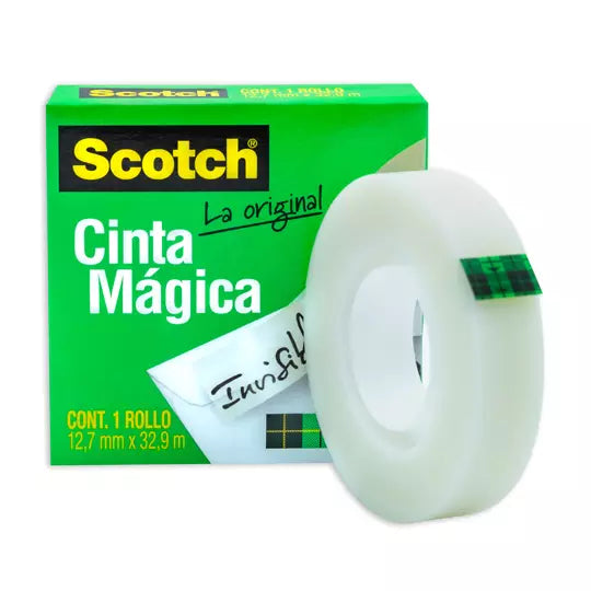 Cinta mágica 3M Scotch 810 Medidas: 12.7 mm x 32.9 m 1 pieza