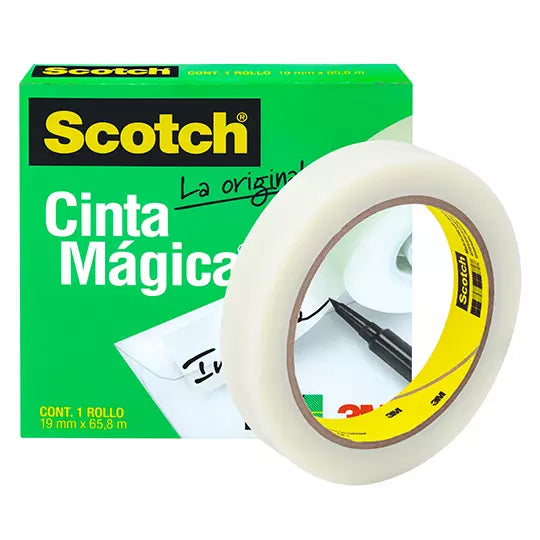 Cinta mágica 3M Scotch 810 Medidas: 19 m m x 65.8 m 1 pieza