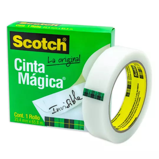 Cinta mágica 3M Scotch 810 Medidas: 25.4 mm x 65.8 m 1 pieza