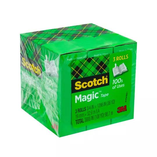 Cinta mágica 3M Scotch 810 Medidas: 19 m m x 32.9 m 3 piezas