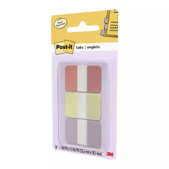 Banderitas rígidas Post-It blíster de 3 colores cálidos c/36 banderitas