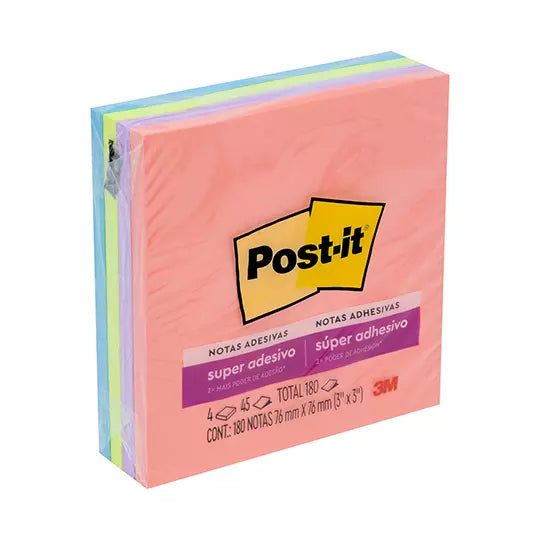 Notas adhesivas Post-It Style 654-SS 3 x 3 pulgadas 5 blocks c/45 hojas