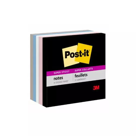 Notas adhesivas Post-It 654-5SSNE Simply Serene 3 x 3 pulgadas 5 blocks c/90 hjs