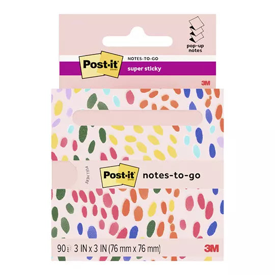 Notas adhesivas Post-It POP-UP Super Sti cky 3 X 3 pulg color rosa c/90 notas