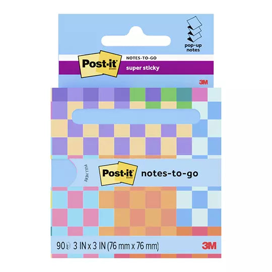 Notas adhesivas Post-It POP-UP Super Sti cky 3 X 3 pulg color azul c/90 notas