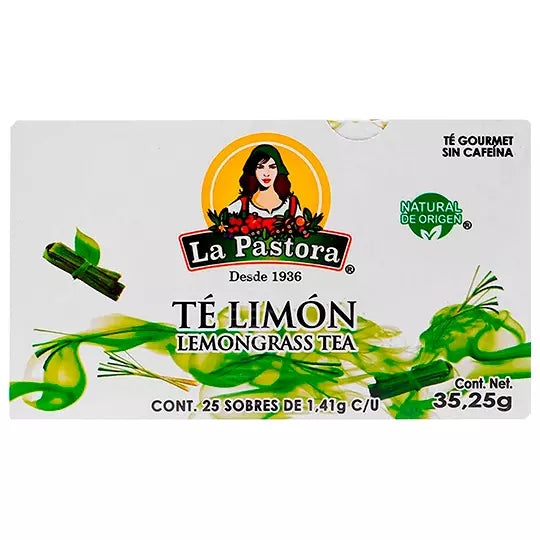 Té de limón LA PASTORA caja con 25 sobre s