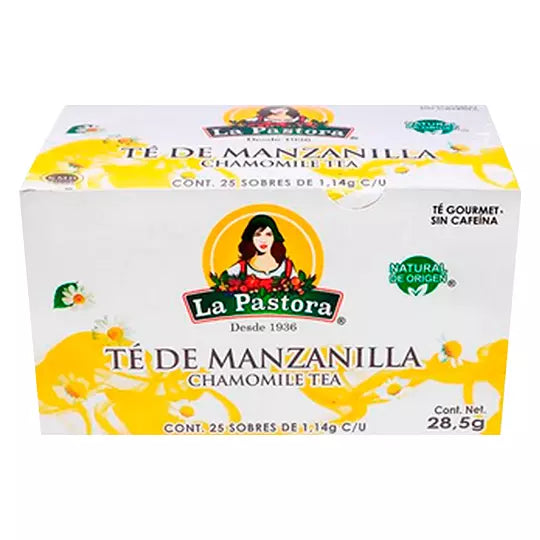 Té de manzanilla LA PASTORA caja con 25 sobres