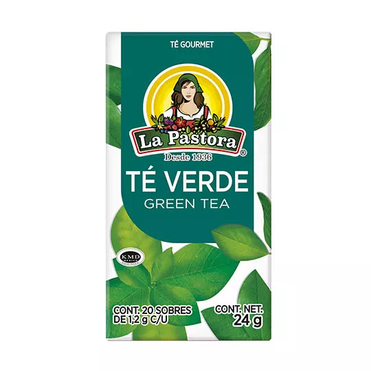 Té verde LA PASTORA caja con 25 sobres .