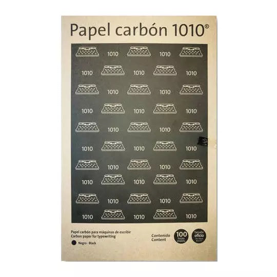 Papel carbón Pelikan 1010 tamaño oficio color negro caja con 100 hojas
