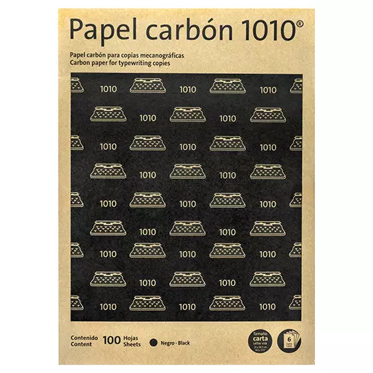 Papel carbón Pelikan 1010 tamaño carta c olor negro caja con 100 hojas