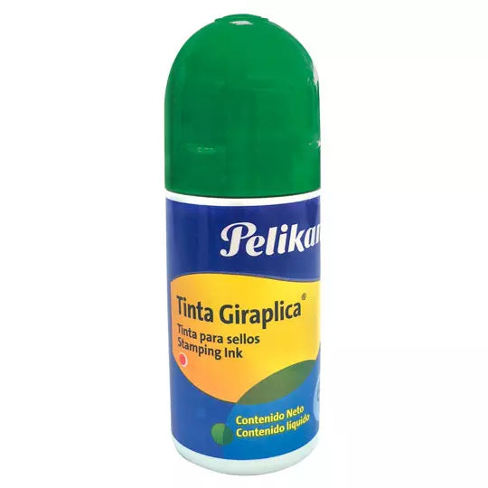 Tinta para sello Pelikan Giraplica color verde roll-on de 60 ml 1 pieza