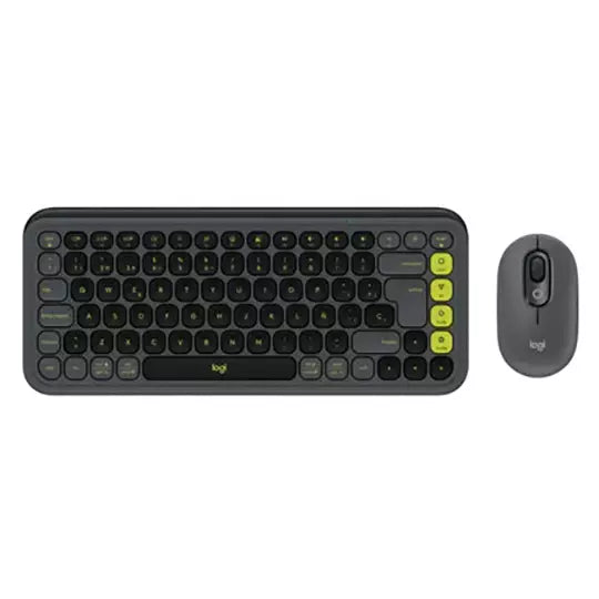 Kit de Teclado y Mouse Logitech POP Icon Inalámbrico Bluetooth Gris Español