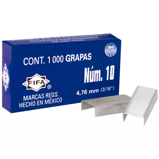 Grapas para mini engrapadora 3/16 FIFA N o. 10 caja con 1,000 grapas