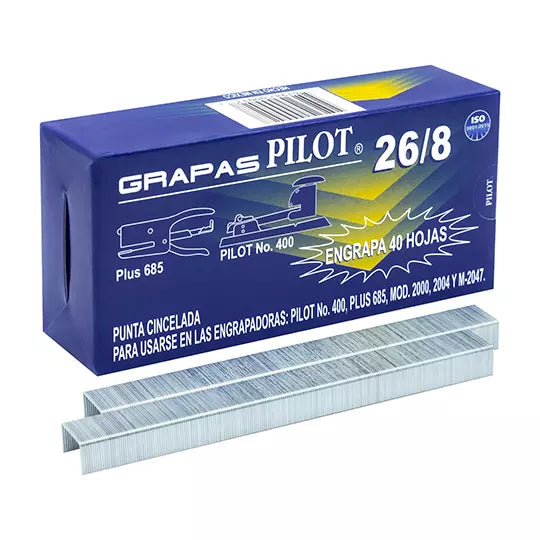 Grapas especiales 26/8 Pilot caja con 5, 040 grapas