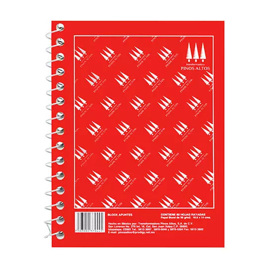 Libreta de apuntes Pinos Altos francesit a de raya 80 hojas