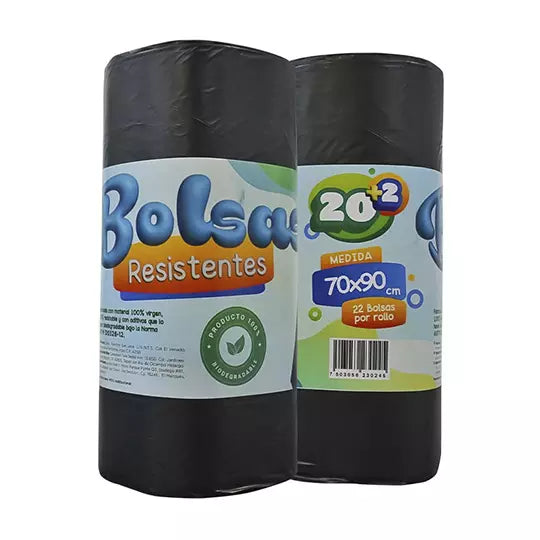 Bolsa mediana con jareta, rollo con 22 b olsas medidas de 70x90 cm