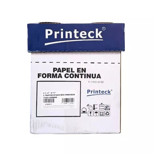 Caja de papel stock Printeck de 9.5" x 1 1" 2 tantos