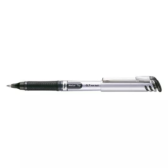 Bolígrafo stick Pentel Energel negro, pu nto 0.7 mm caja con 12 pz.