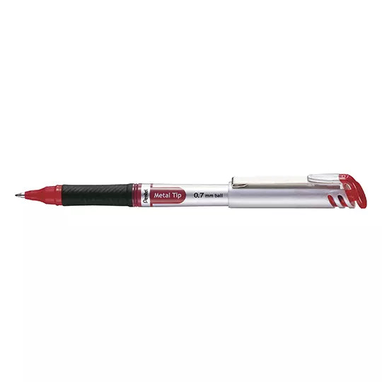 Bolígrafo stick Pentel Energel rojo punt o 0.7 mm caja con 12 pz.