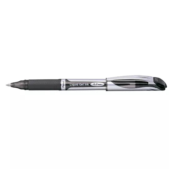 Bolígrafo stick Pentel Energel negro, pu nto 0.7 mm caja con 12 pz.