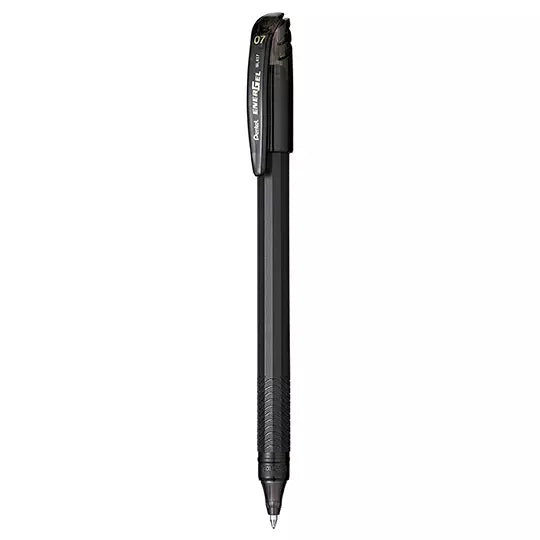 Bolígrafo stick Pentel Energel negro, pu nto 0.7 mm caja con 12 pz.