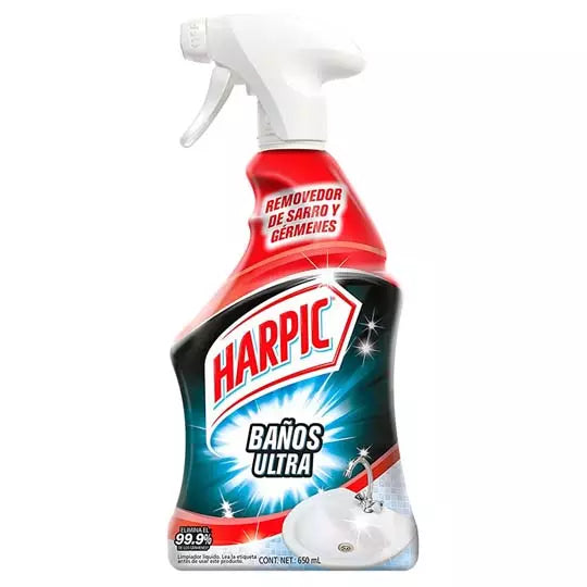 HARPIC BAÑOS ULTRA LIMPIADOR Y DESINFECT ANTE DE BAÑOS S/CLORO ATOMIZADOR 650 ML