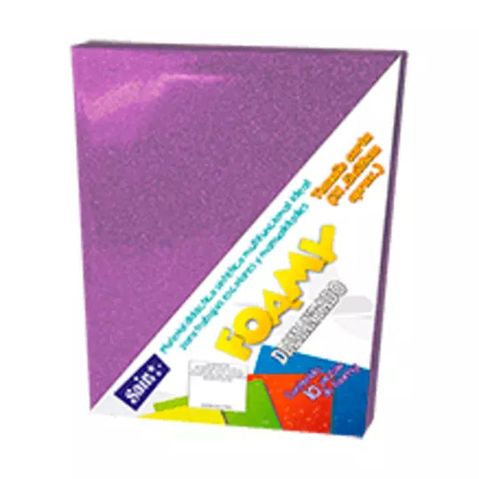 Foamy diamantado saira tamaño carta lil a10 piezas