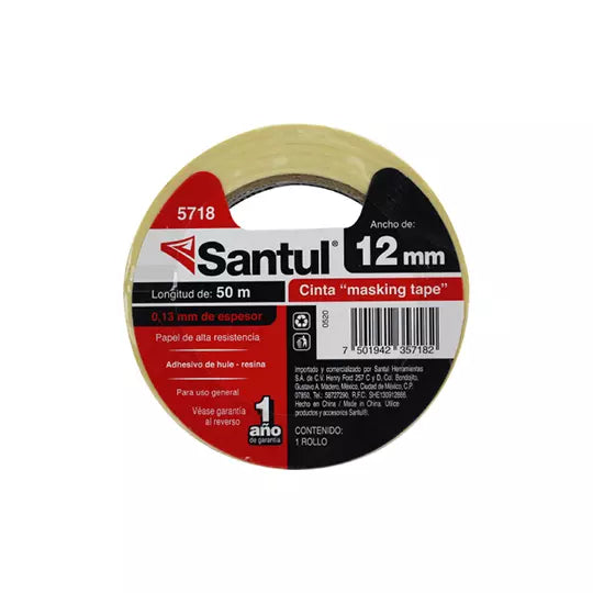 Masking tape SANTUL 12MM X 50M .