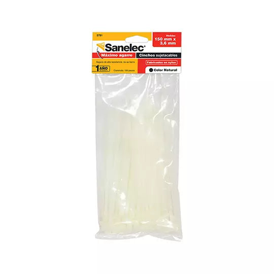 Cinchos 3.6x150 mm, bolsa c/100 pzs Cinchos 3.6x150 mm, bolsa c/100 pzs