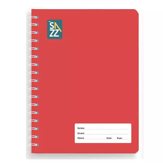 Cuaderno profesional SAZZ Unicolor doble arillo cuadro chico C5 con 100 hojas