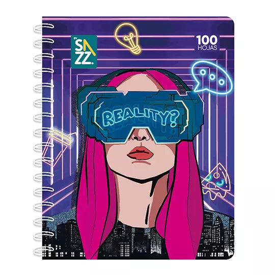 Cuaderno profesional SAZZ Universo doble arillo raya con 100 hojas