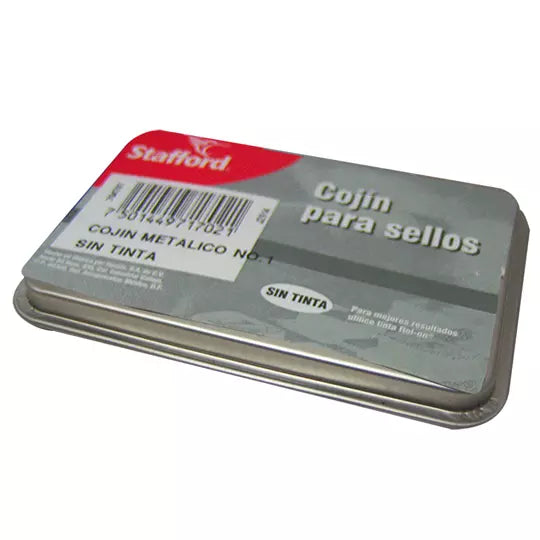Cojín para sello Stafford estuche metáli co No. 1 sin tinta
