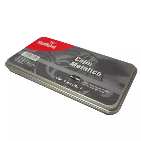 Cojín para sello Stafford estuche metáli co No. 2 sin tinta