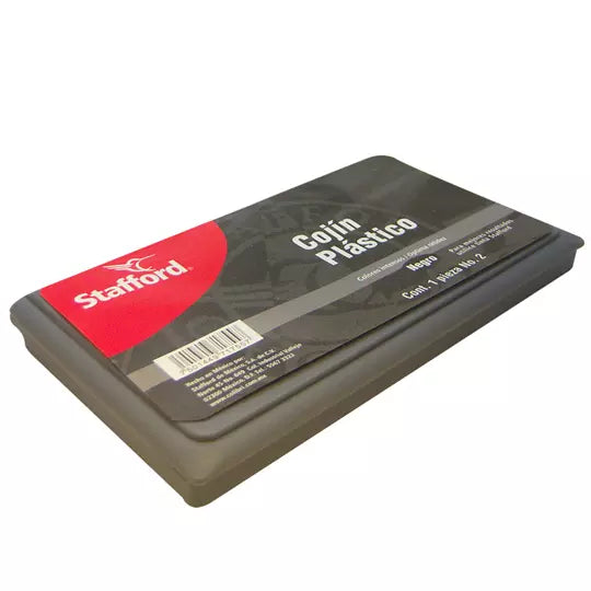 Cojín para sello Stafford estuche plásti co No. 2 tinta color negro