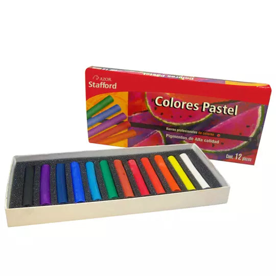 Colores pastel seco Stafford colores sur tidos caja con 12 pzas