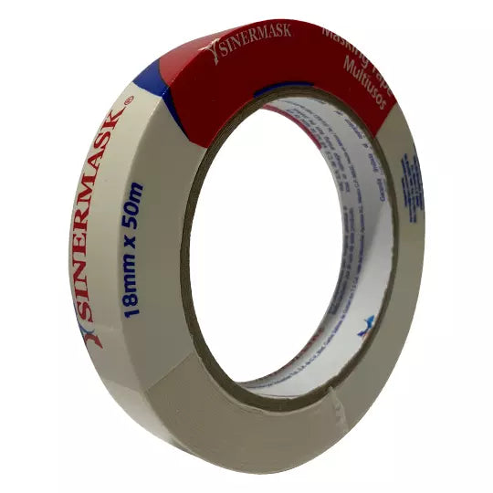 másking tape tipo 106 TUK "Sinermask" 18 mm x 50m, color blanco, 1 pza