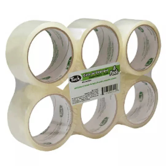 Cinta 179 de empaque TUK 48mm x 50m, tra nsparente, con 6 piezas
