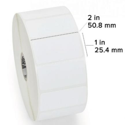 Etiqueta Zebra Papel 2x1 pulg DT Z-Perform 2000D Caja con 6 Rollos